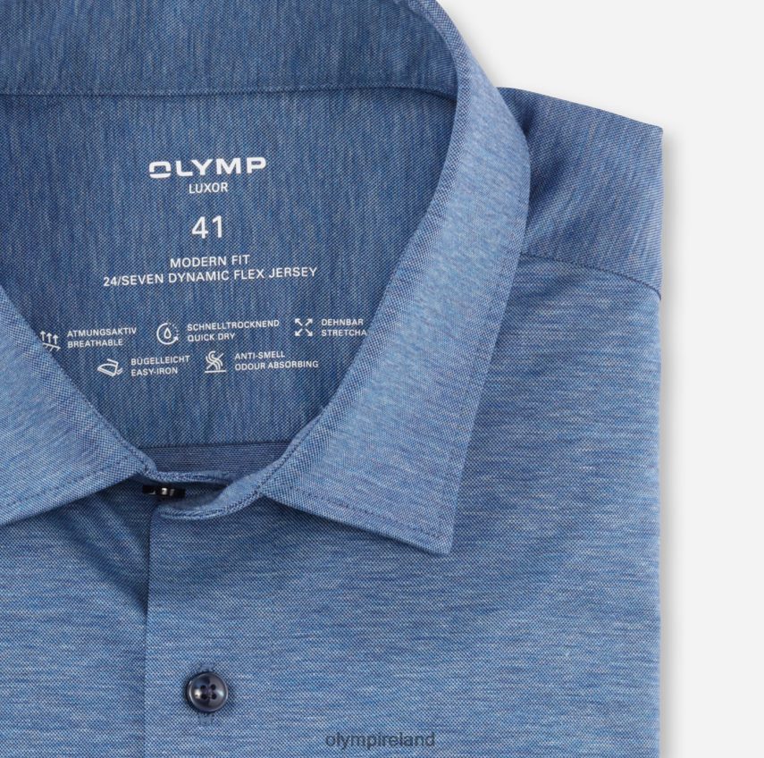 Clothing OLYMP Luxor 24/Seven Modern Fit, Business Shirt, Long Sleeve Extra Long, New Kent, Bleu 24L8461403