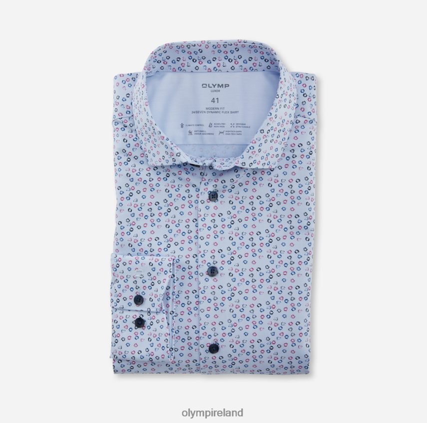 Clothing OLYMP Luxor 24/Seven Modern Fit, Business Shirt, Modern Kent, Fuchsia 24L8461133