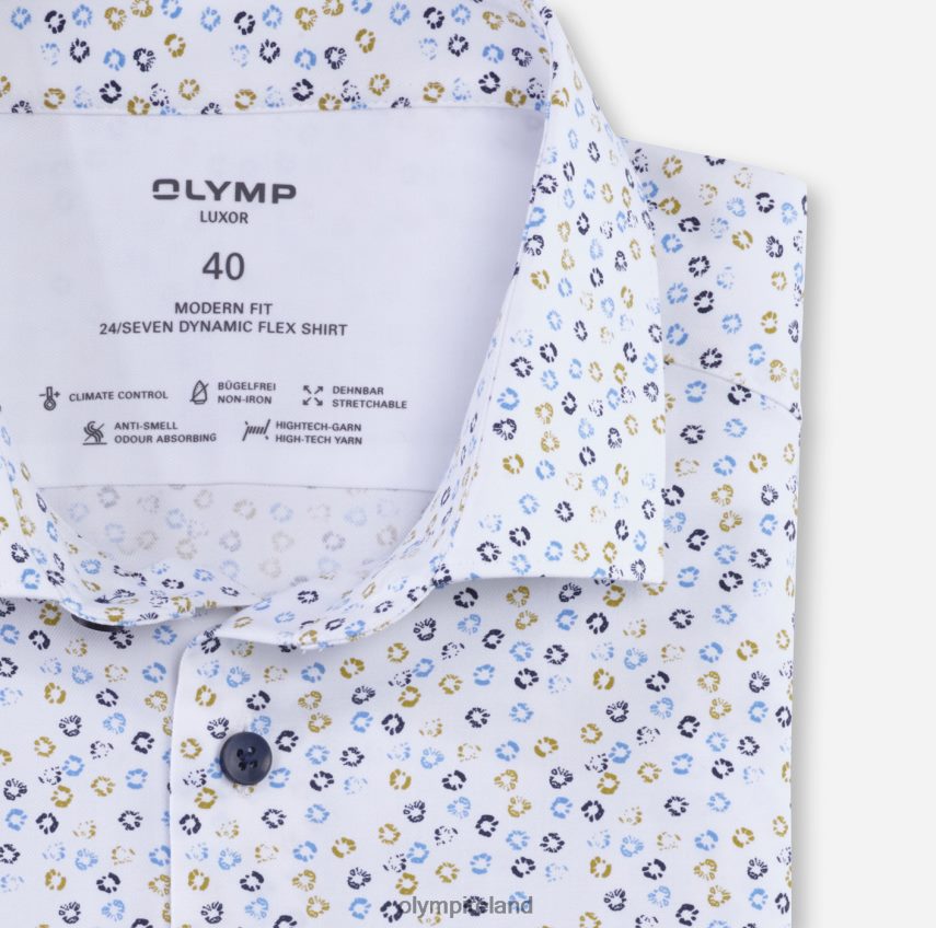 Clothing OLYMP Luxor 24/Seven Modern Fit, Business Shirt, Modern Kent, Lime 24L8461119