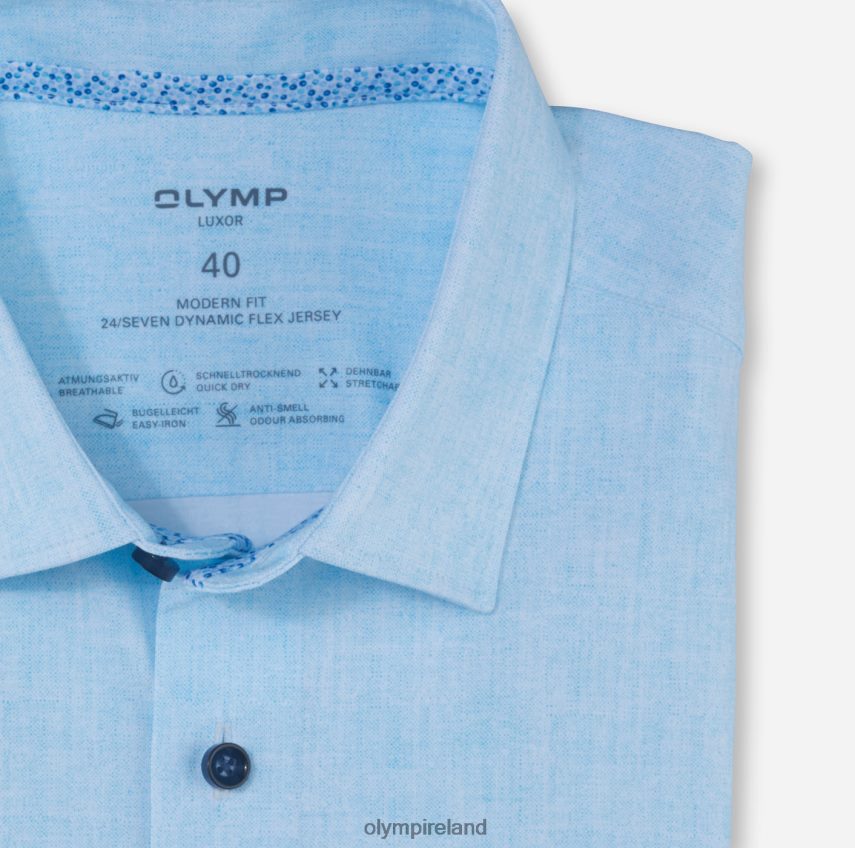 Clothing OLYMP Luxor 24/Seven Modern Fit, Business Shirt, New Kent, Aqua 24L8461147