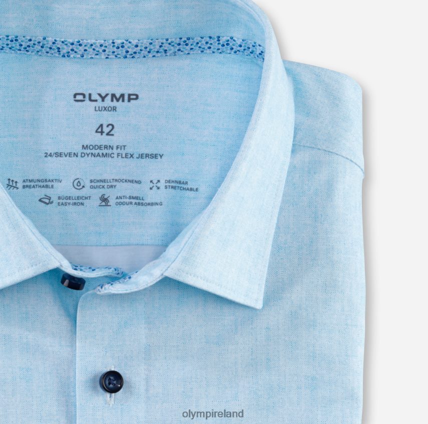 Clothing OLYMP Luxor 24/Seven Modern Fit, Business Shirt, New Kent, Aqua 24L8461234