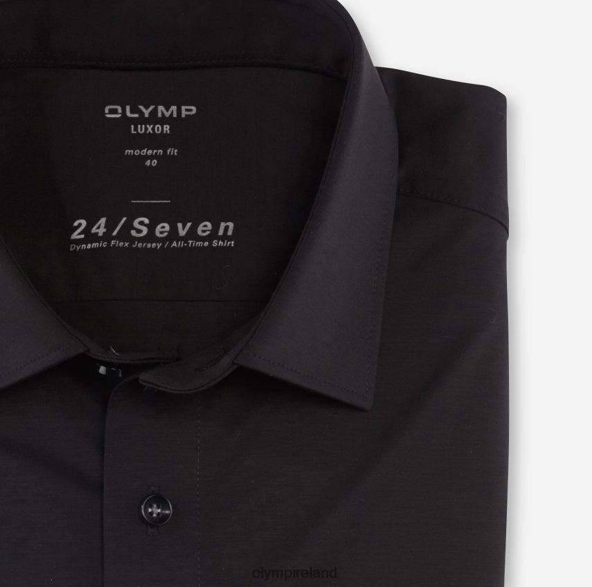 Clothing OLYMP Luxor 24/Seven Modern Fit, Business Shirt, New Kent, Black 24L846976