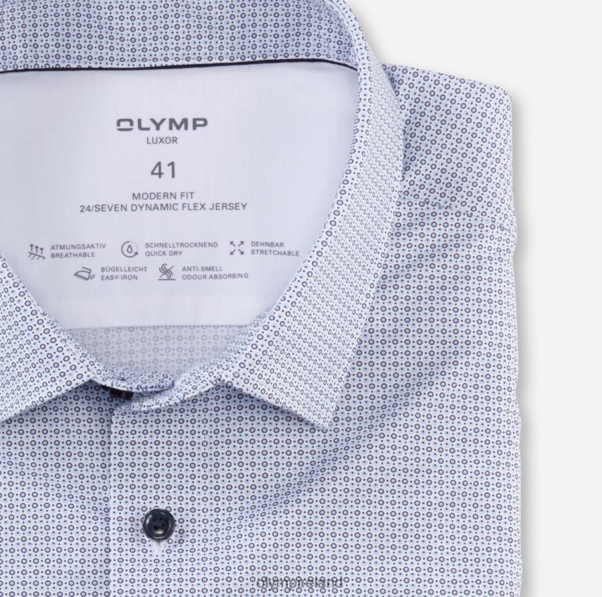 Clothing OLYMP Luxor 24/Seven Modern Fit, Business Shirt, New Kent, Bleu 24L8461275