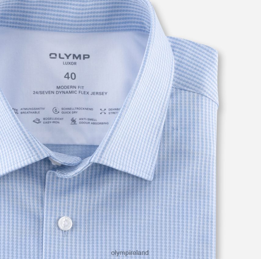 Clothing OLYMP Luxor 24/Seven Modern Fit, Business Shirt, New Kent, Bleu 24L8461311