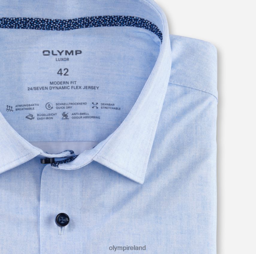 Clothing OLYMP Luxor 24/Seven Modern Fit, Business Shirt, New Kent, Bleu 24L846915