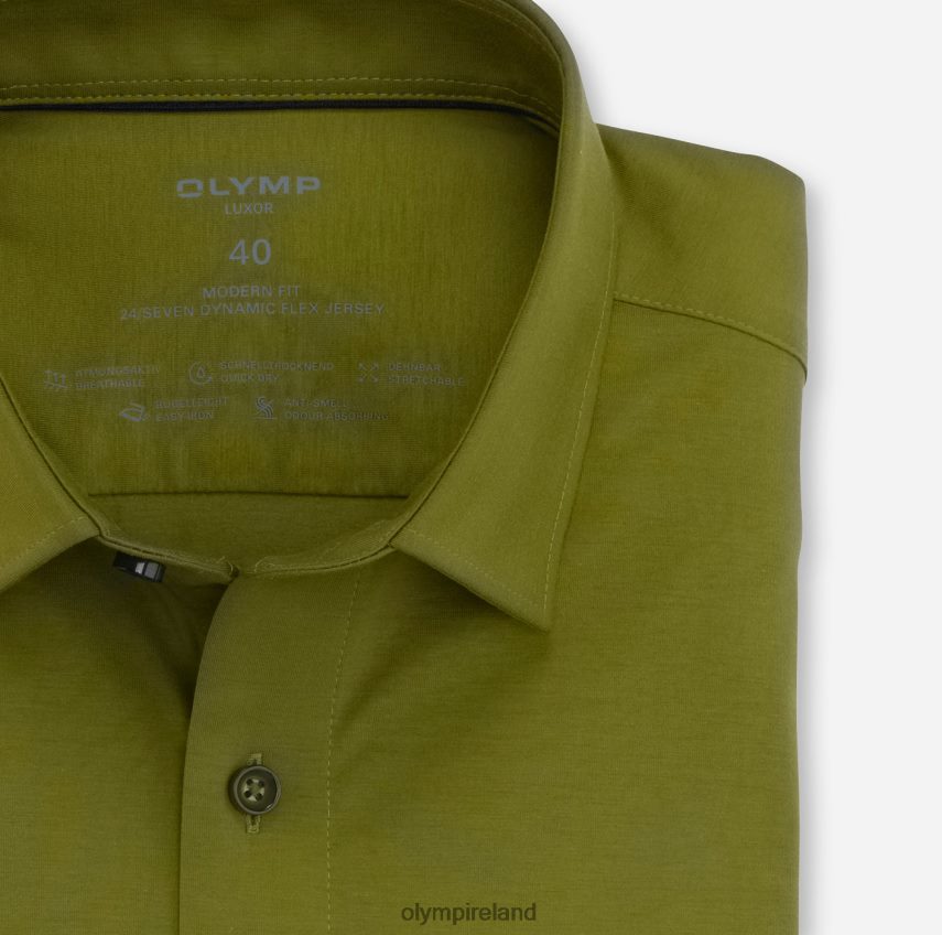 Clothing OLYMP Luxor 24/Seven Modern Fit, Business Shirt, New Kent, Khaki 24L8461351