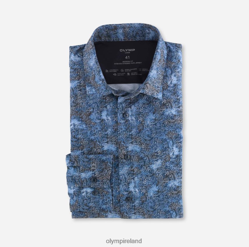 Clothing OLYMP Luxor 24/Seven Modern Fit, Business Shirt, New Kent, Marine 24L8461303