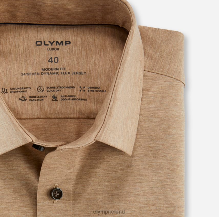 Clothing OLYMP Luxor 24/Seven Modern Fit, Business Shirt, New Kent, Natural 24L8461262