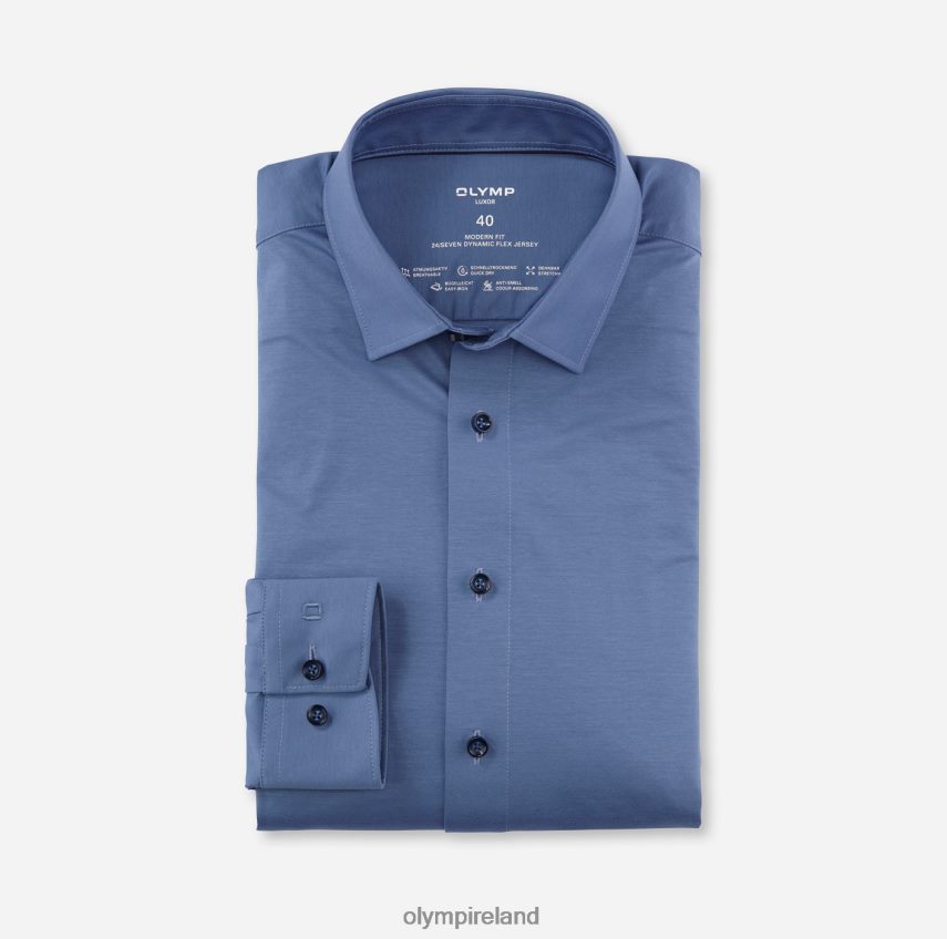 Clothing OLYMP Luxor 24/Seven Modern Fit, Business Shirt, New Kent, Nuremberg Blue 24L846965