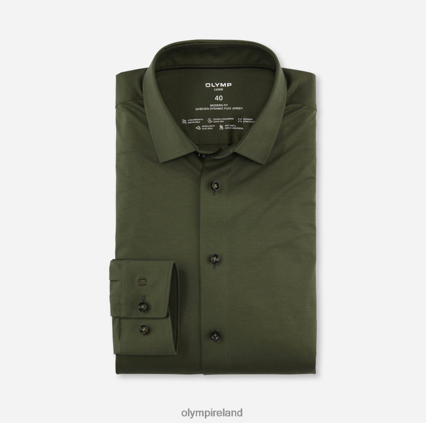 Clothing OLYMP Luxor 24/Seven Modern Fit, Business Shirt, New Kent, Putty 24L846966