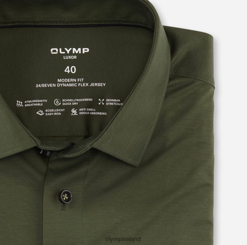 Clothing OLYMP Luxor 24/Seven Modern Fit, Business Shirt, New Kent, Putty 24L846966