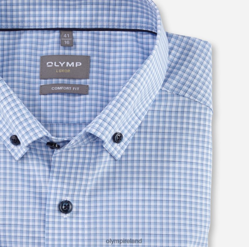 Clothing OLYMP Luxor Comfort Fit, Business Shirt, Button-Down, Bleu 24L8461649