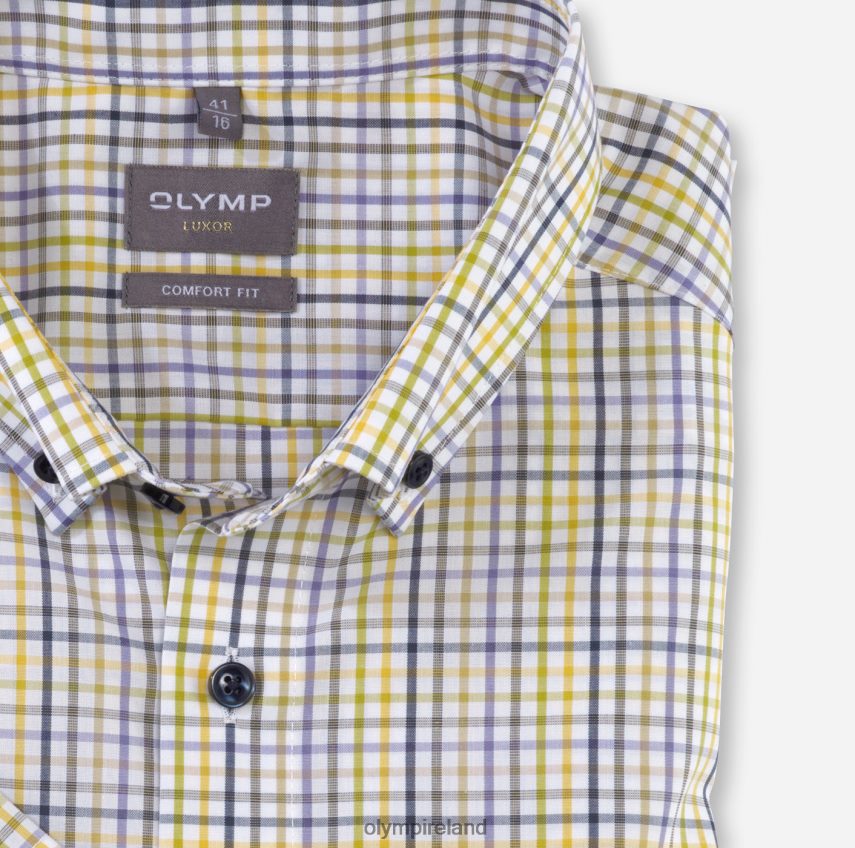 Clothing OLYMP Luxor Comfort Fit, Business Shirt, Button-Down, Lime 24L8461584