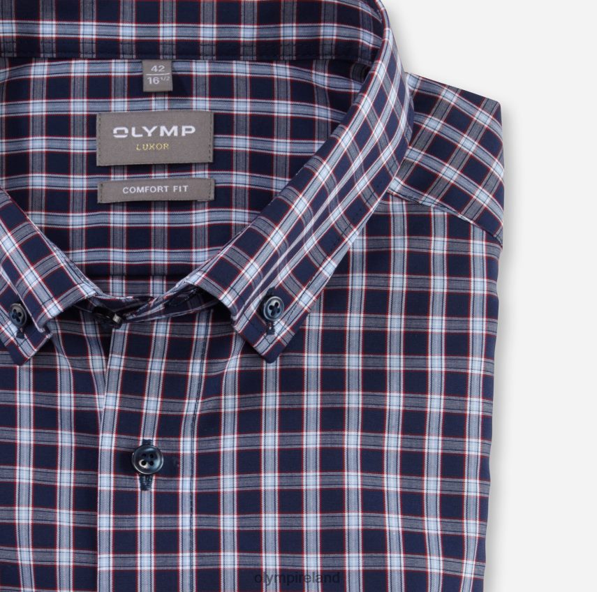Clothing OLYMP Luxor Comfort Fit, Business Shirt, Button-Down, Red 24L8461547