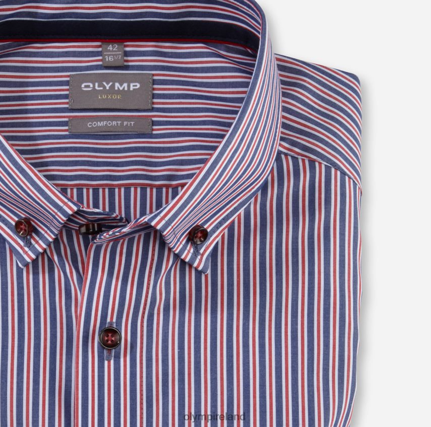 Clothing OLYMP Luxor Comfort Fit, Business Shirt, Button-Down, Red 24L8461625