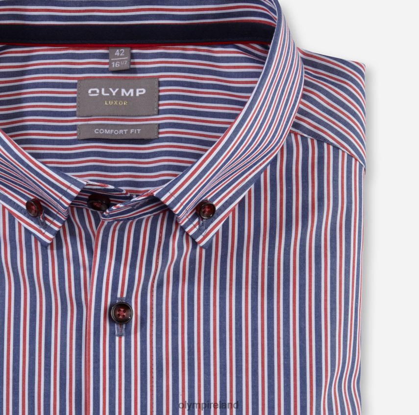 Clothing OLYMP Luxor Comfort Fit, Business Shirt, Button-Down, Red 24L8461638