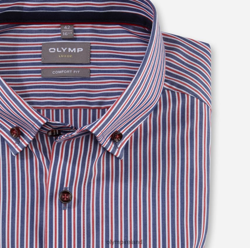 Clothing OLYMP Luxor Comfort Fit, Business Shirt, Button-Down, Red 24L8461662