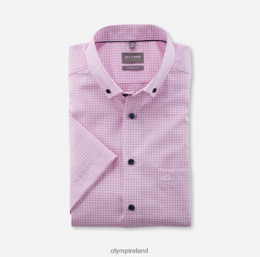 Clothing OLYMP Luxor Comfort Fit, Business Shirt, Button-Down, Rose 24L8461552