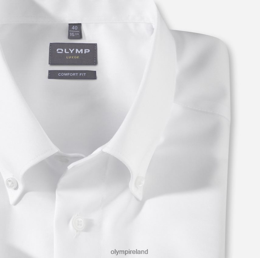 Clothing OLYMP Luxor Comfort Fit, Business Shirt, Button-Down, White 24L8461674