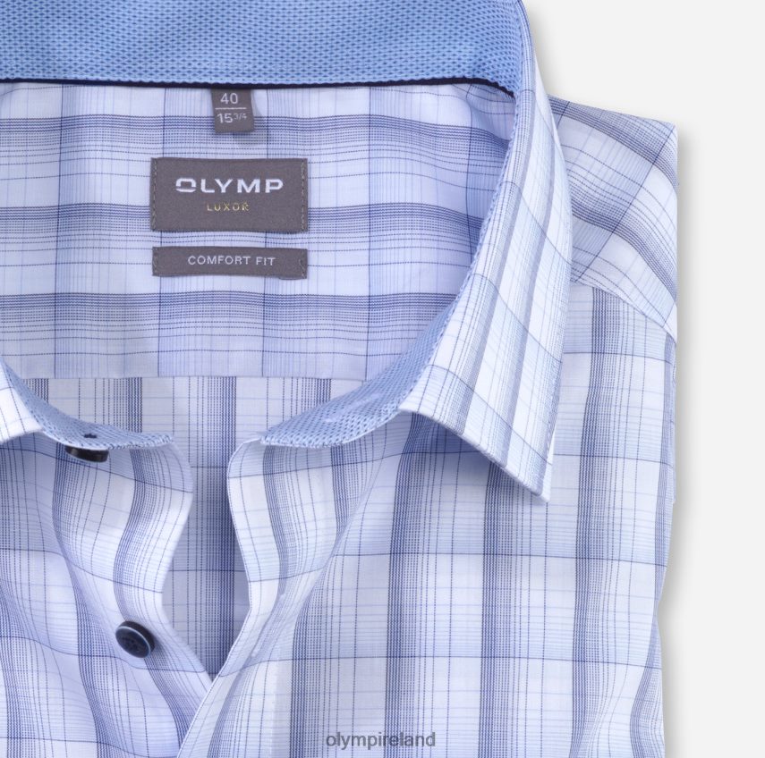 Clothing OLYMP Luxor Comfort Fit, Business Shirt, Long Sleeve Extra Long, New Kent, Bleu 24L8461693
