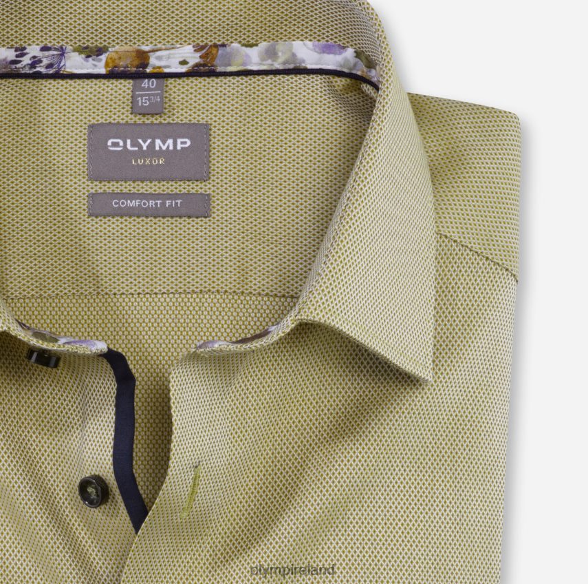 Clothing OLYMP Luxor Comfort Fit, Business Shirt, Long Sleeve Extra Long, New Kent, Lime 24L8461697