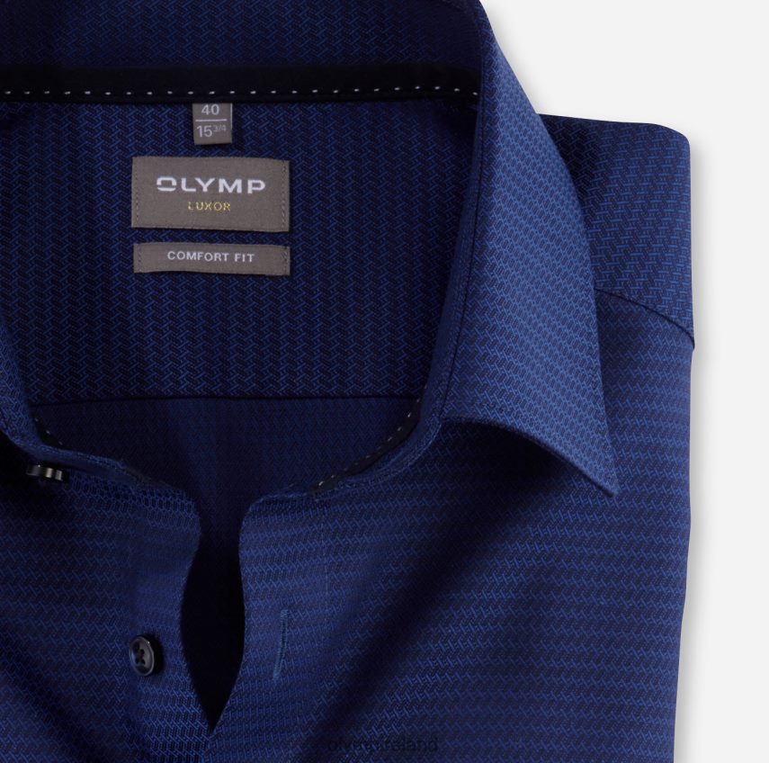 Clothing OLYMP Luxor Comfort Fit, Business Shirt, Long Sleeve Extra Long, New Kent, Marine 24L8461695