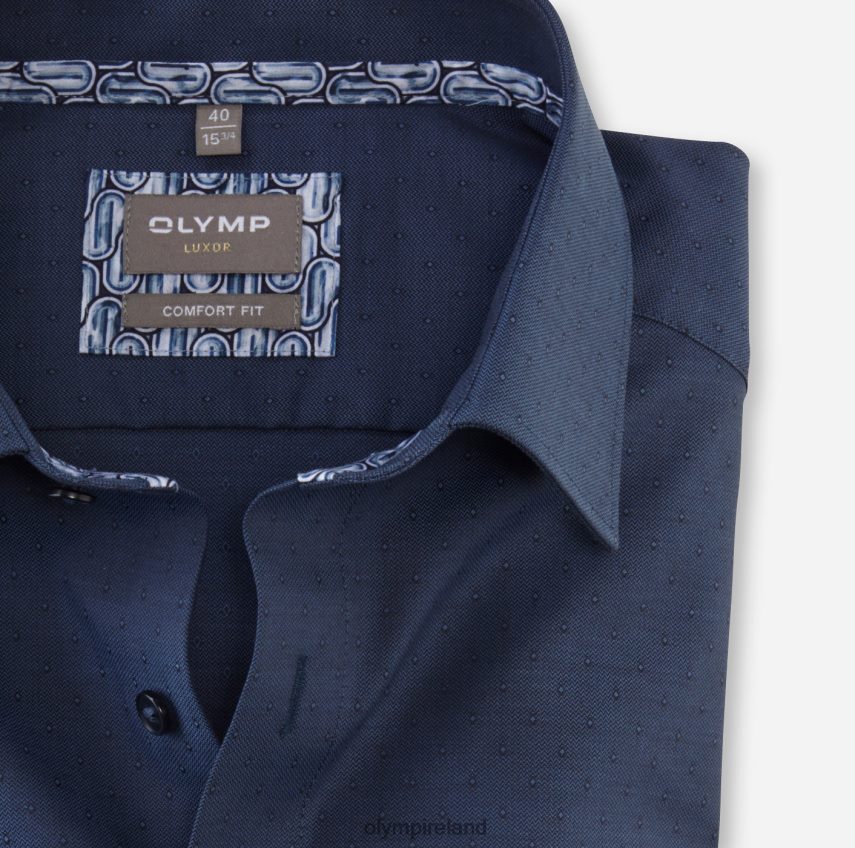 Clothing OLYMP Luxor Comfort Fit, Business Shirt, Long Sleeve Extra Long, New Kent, Marine 24L8461703