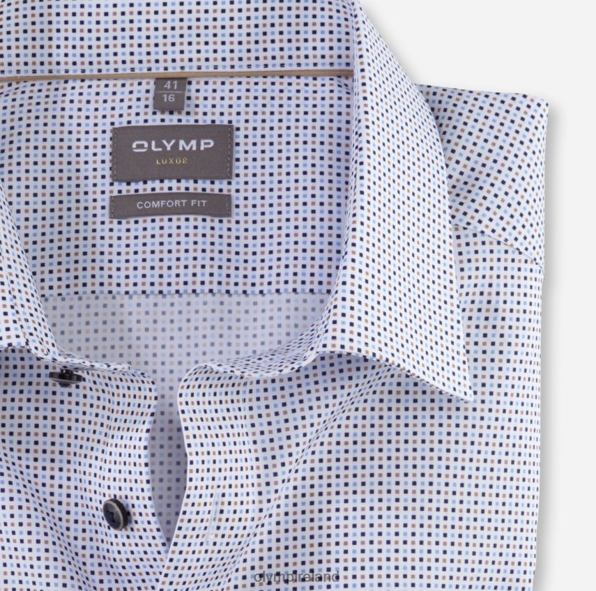 Clothing OLYMP Luxor Comfort Fit, Business Shirt, Long Sleeve Extra Long, New Kent, Natural 24L8461700