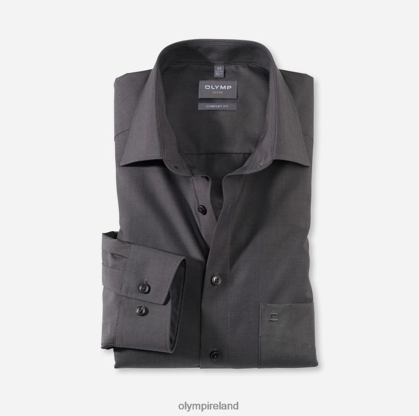 Clothing OLYMP Luxor Comfort Fit, Business Shirt, New Kent, Anthracite 24L8461684