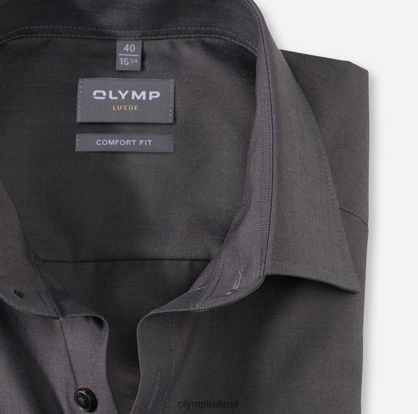 Clothing OLYMP Luxor Comfort Fit, Business Shirt, New Kent, Anthracite 24L8461684