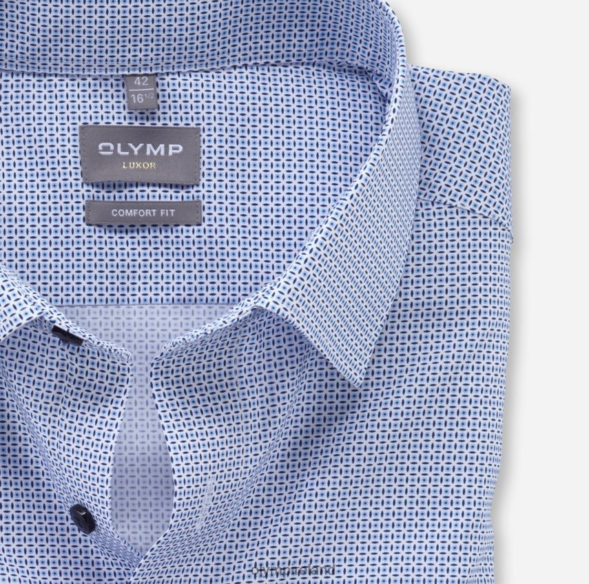 Clothing OLYMP Luxor Comfort Fit, Business Shirt, New Kent, Bleu 24L8461499