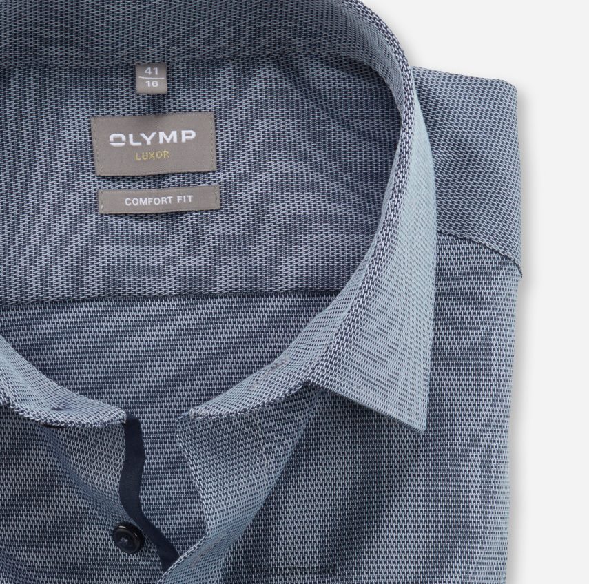 Clothing OLYMP Luxor Comfort Fit, Business Shirt, New Kent, Bleu 24L8461505