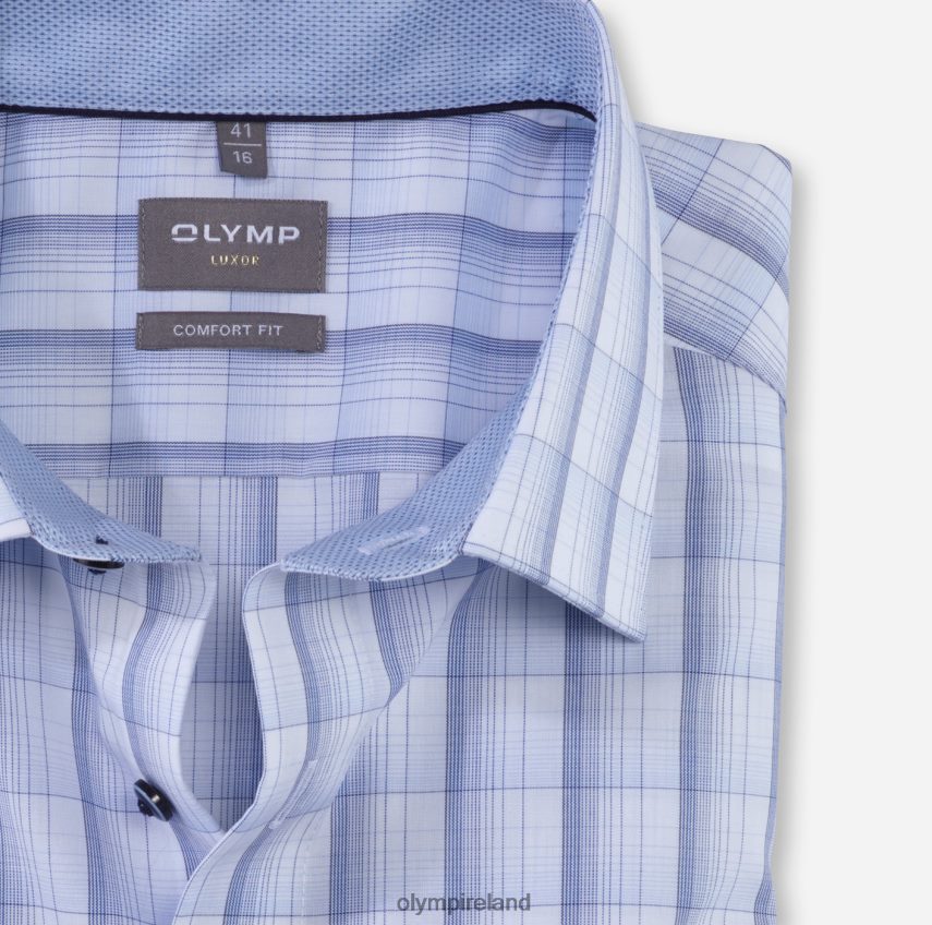 Clothing OLYMP Luxor Comfort Fit, Business Shirt, New Kent, Bleu 24L8461560