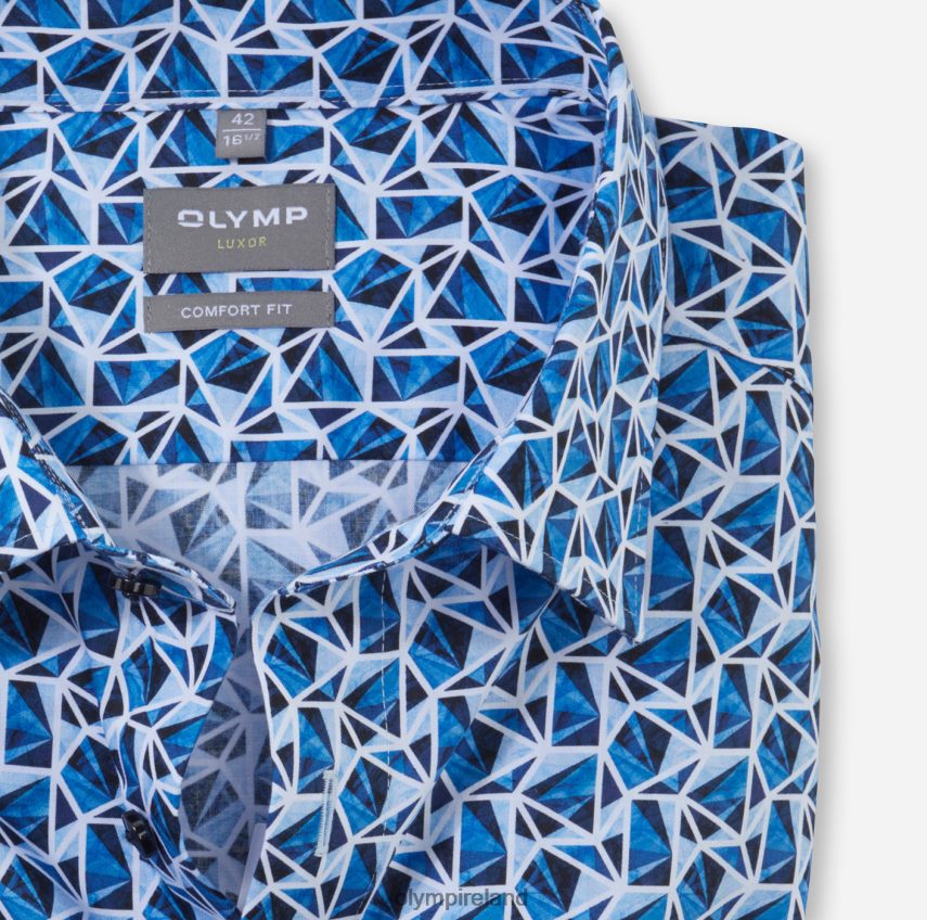 Clothing OLYMP Luxor Comfort Fit, Business Shirt, New Kent, Bleu 24L8461608