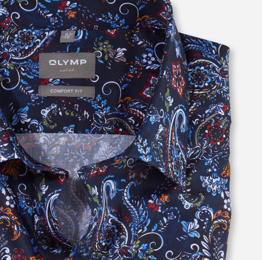 Clothing OLYMP Luxor Comfort Fit, Business Shirt, New Kent, Marine 24L8461604