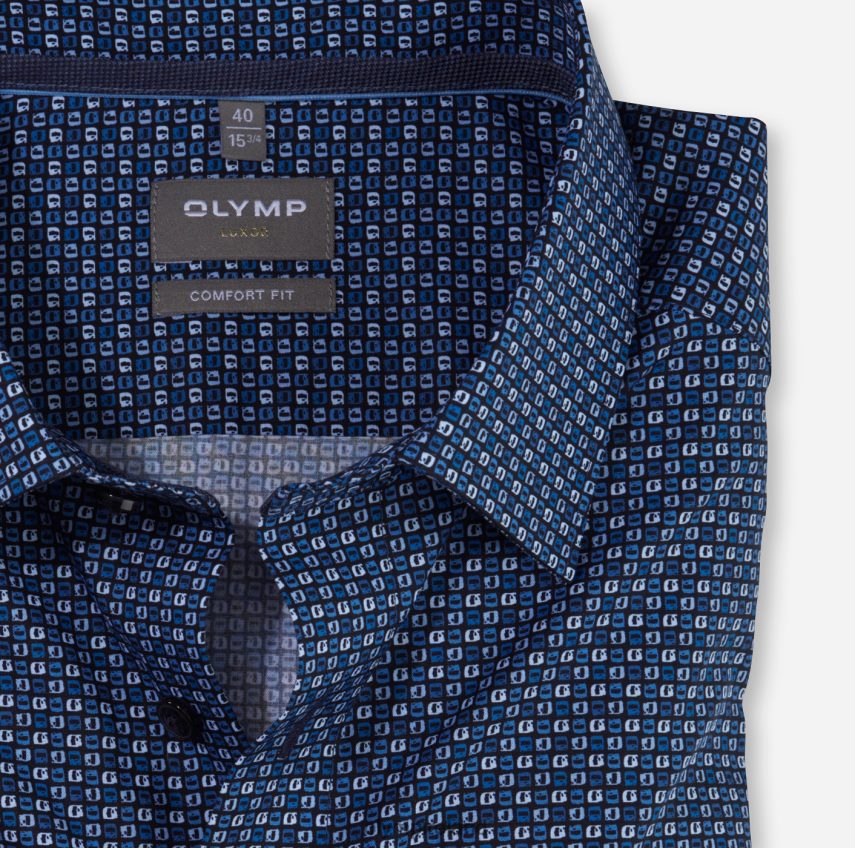 Clothing OLYMP Luxor Comfort Fit, Business Shirt, New Kent, Marine 24L8461641