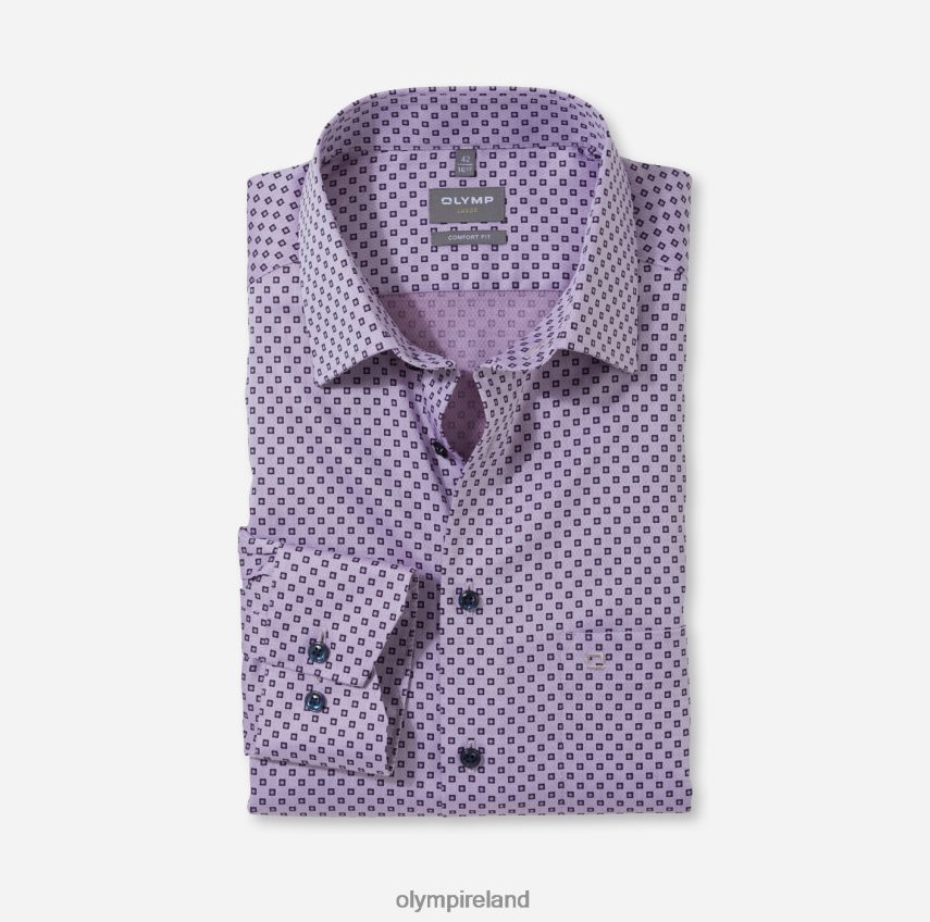 Clothing OLYMP Luxor Comfort Fit, Business Shirt, New Kent, Mauve 24L8461673