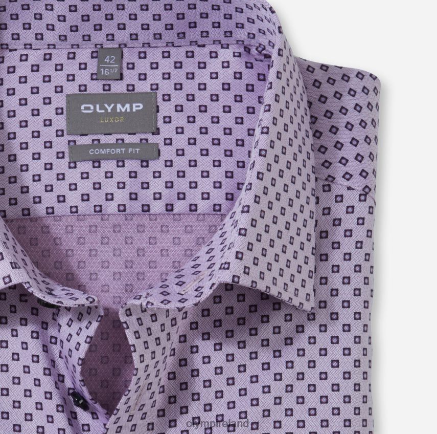 Clothing OLYMP Luxor Comfort Fit, Business Shirt, New Kent, Mauve 24L8461673