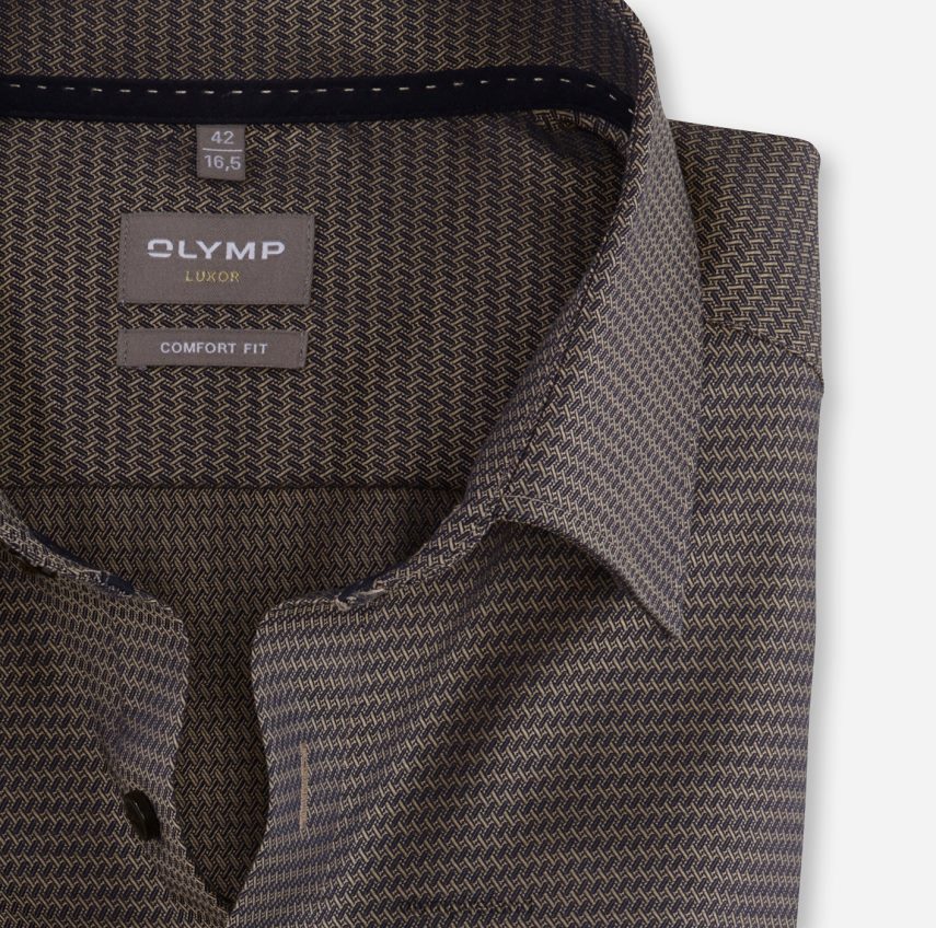 Clothing OLYMP Luxor Comfort Fit, Business Shirt, New Kent, Natural 24L8461484