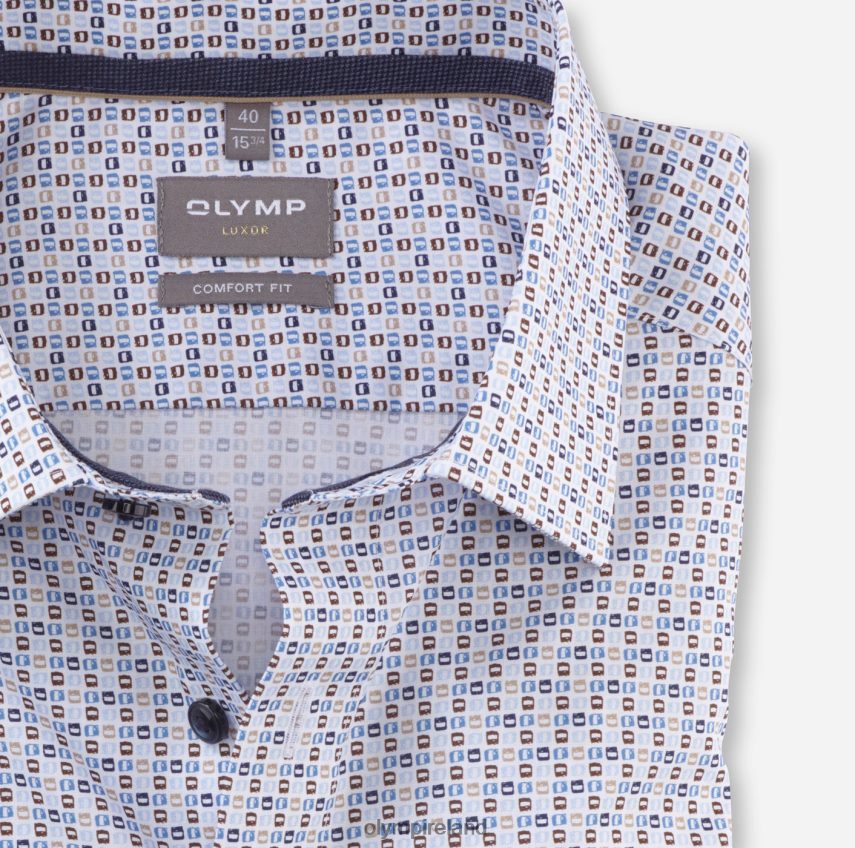 Clothing OLYMP Luxor Comfort Fit, Business Shirt, New Kent, Natural 24L8461597