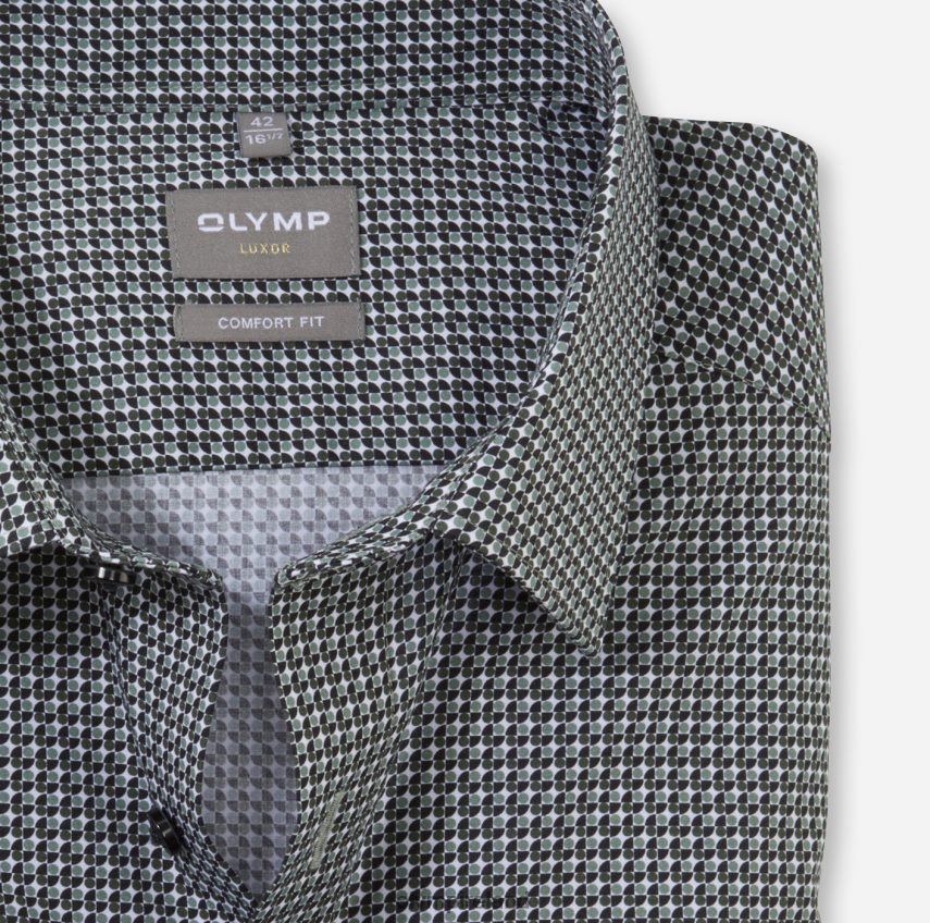 Clothing OLYMP Luxor Comfort Fit, Business Shirt, New Kent, Olive 24L8461657