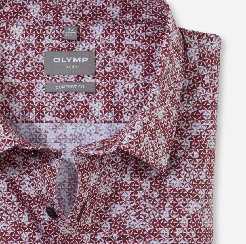 Clothing OLYMP Luxor Comfort Fit, Business Shirt, New Kent, Red 24L8461527