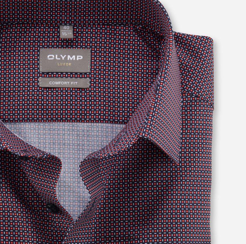 Clothing OLYMP Luxor Comfort Fit, Business Shirt, New Kent, Red 24L8461569