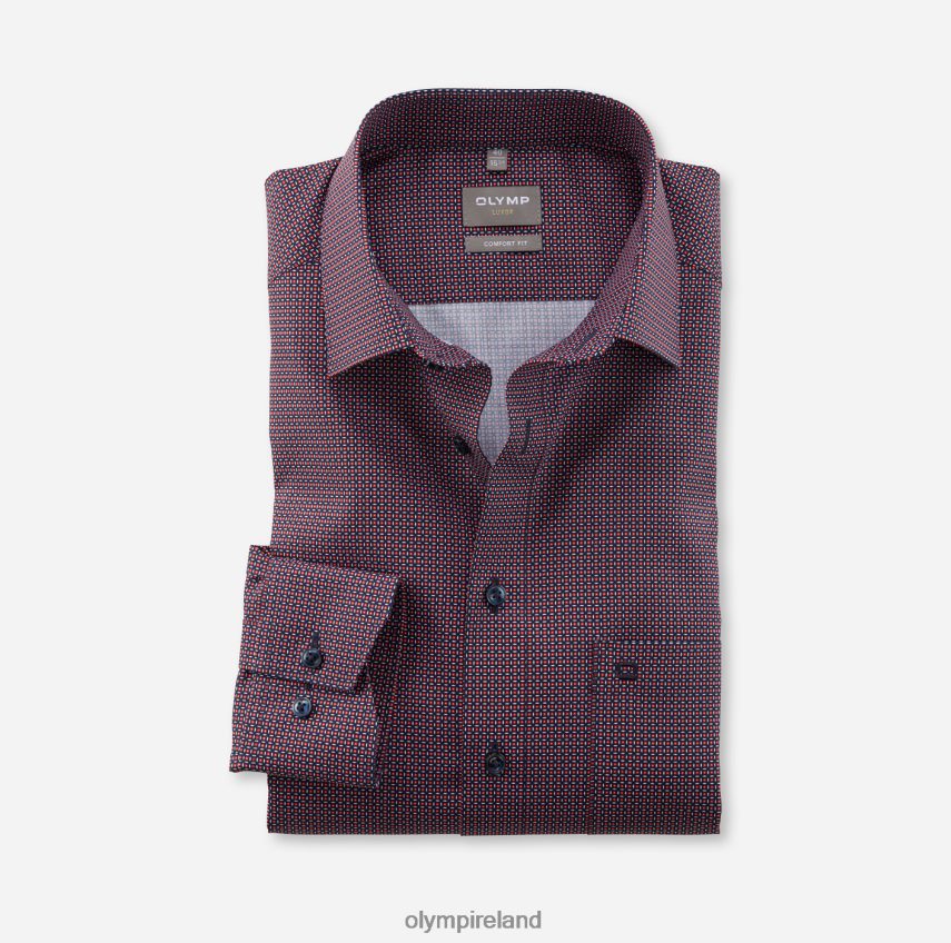 Clothing OLYMP Luxor Comfort Fit, Business Shirt, New Kent, Red 24L8461575