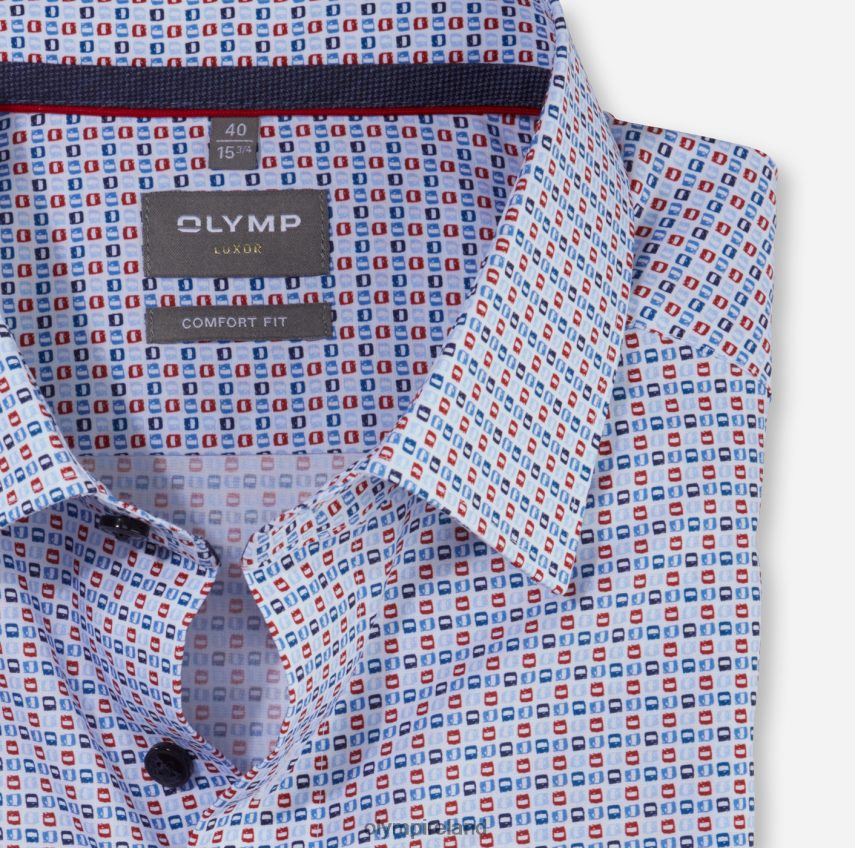 Clothing OLYMP Luxor Comfort Fit, Business Shirt, New Kent, Red 24L8461580