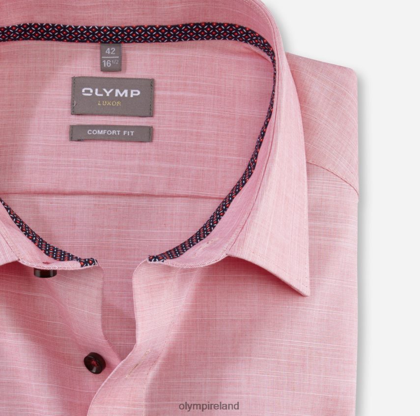 Clothing OLYMP Luxor Comfort Fit, Business Shirt, New Kent, Red 24L8461629