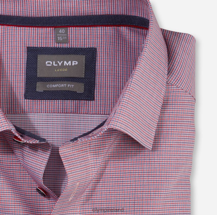 Clothing OLYMP Luxor Comfort Fit, Business Shirt, New Kent, Red 24L8461646