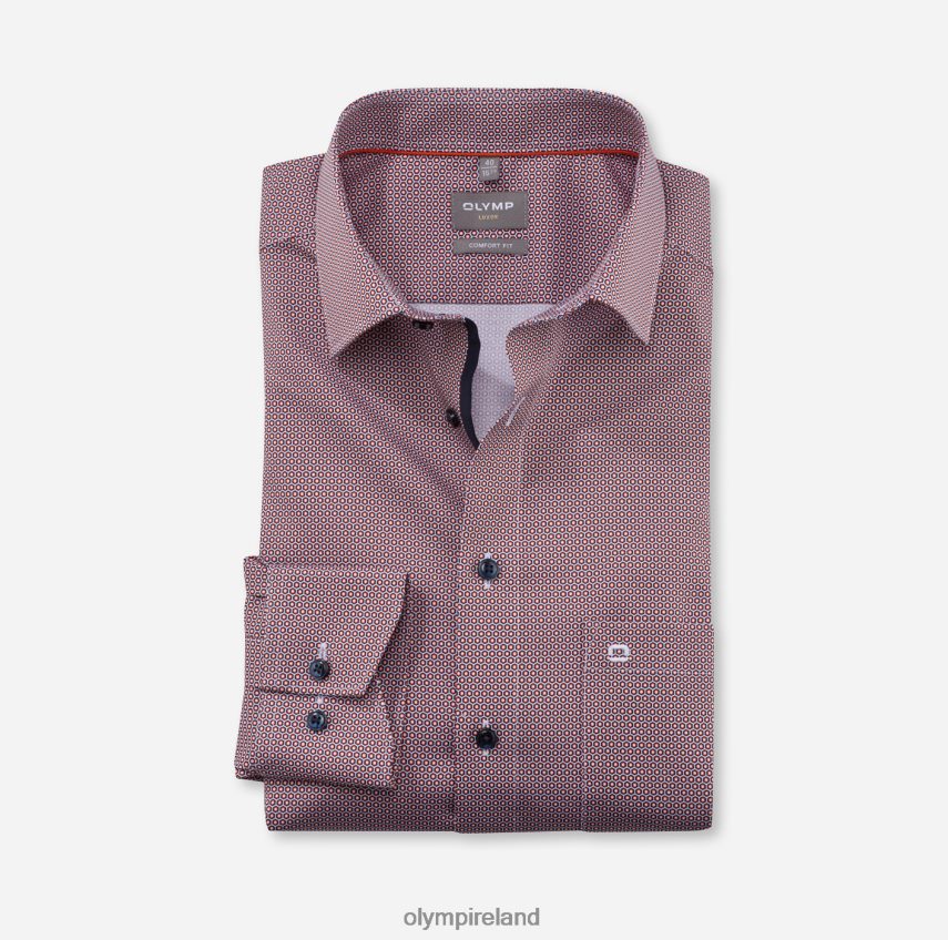 Clothing OLYMP Luxor Comfort Fit, Business Shirt, New Kent, Red Orange 24L8461665