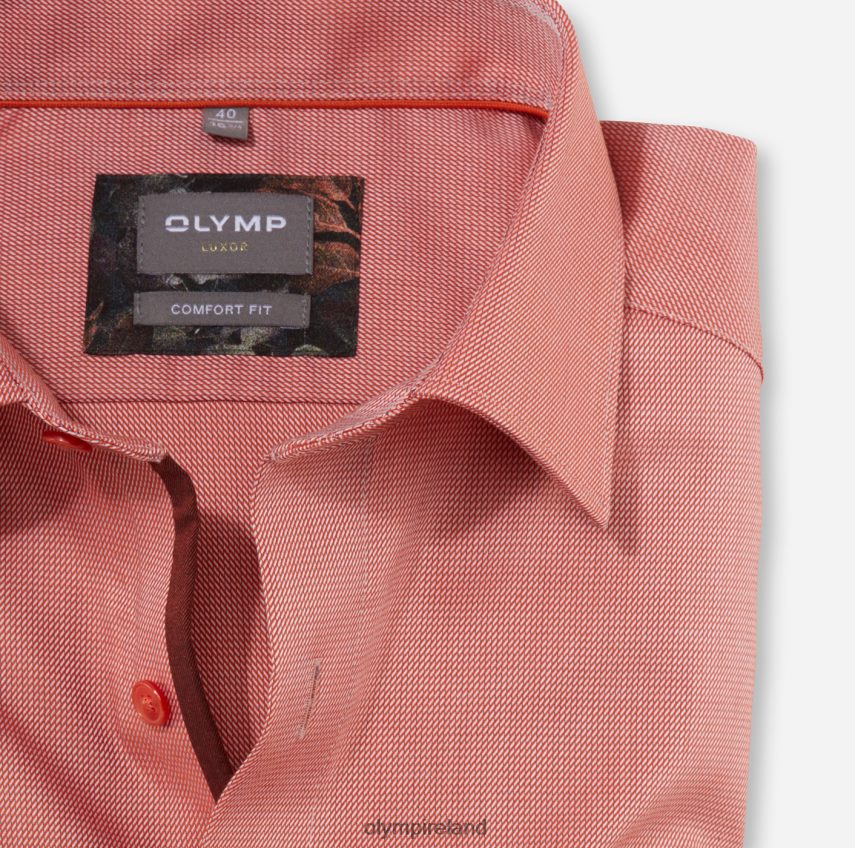 Clothing OLYMP Luxor Comfort Fit, Business Shirt, New Kent, Red Orange 24L8461668