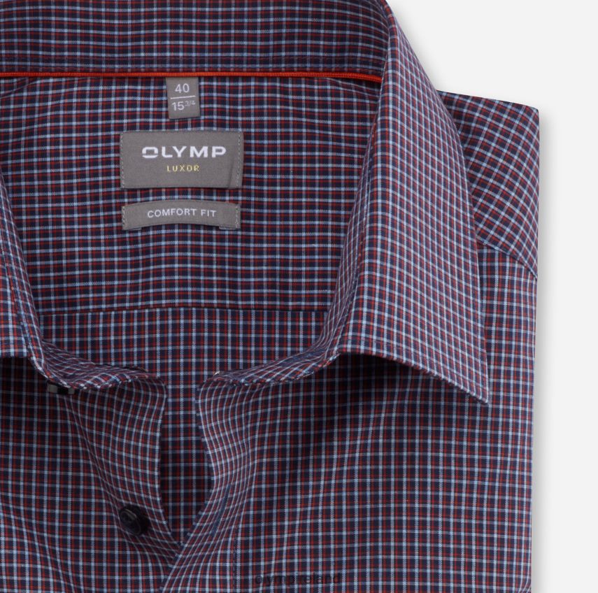 Clothing OLYMP Luxor Comfort Fit, Business Shirt, New Kent, Red Orange 24L8461672